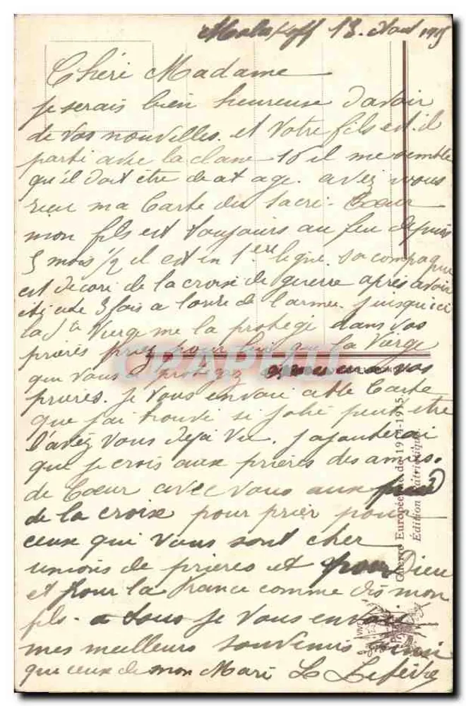Meu Credo — Henri Lavedan — Edição Europeia de 1915 - Verso