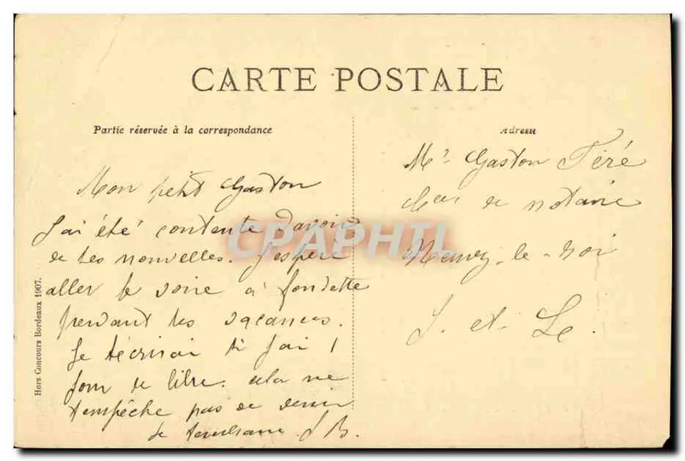 Castelo de Chenonceaux — André-le-Loire — Bohier, France-Méchic - Verso