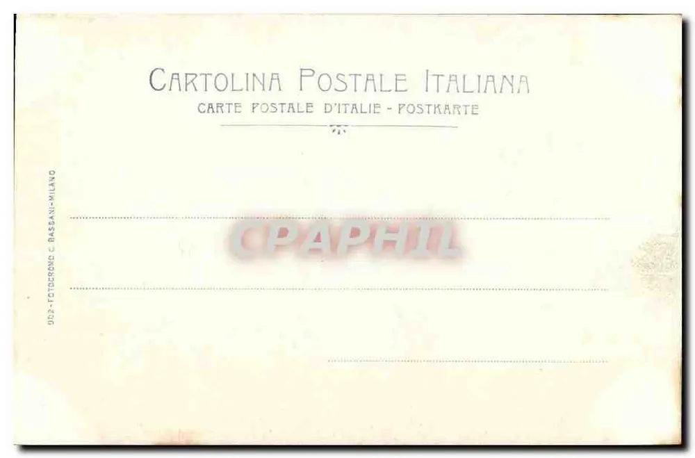 Genova - Ponte di Carignano — Straßenszene mit Wäsche — Verlag C. Bassani, Mailand - Rückseite