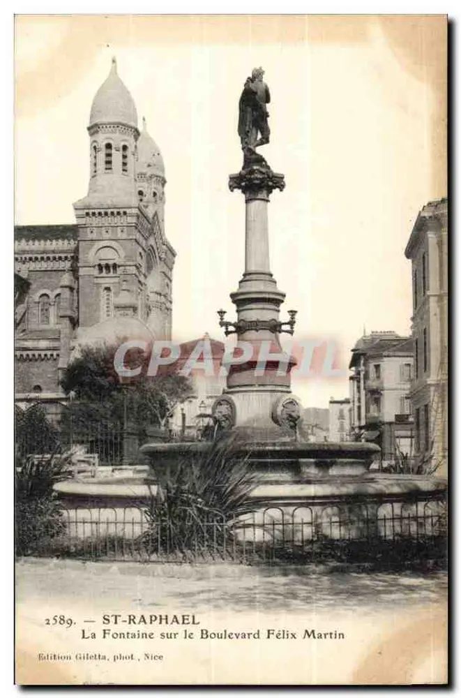 ST-RAPHAEL — Fontäne am Boulevard Félix Martin — Édition Giletta, Nice, Nr. 2589 - Vorderseite