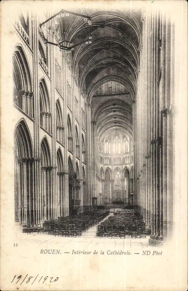 Rouen — Interior da Catedral — ND Phot - Frente
