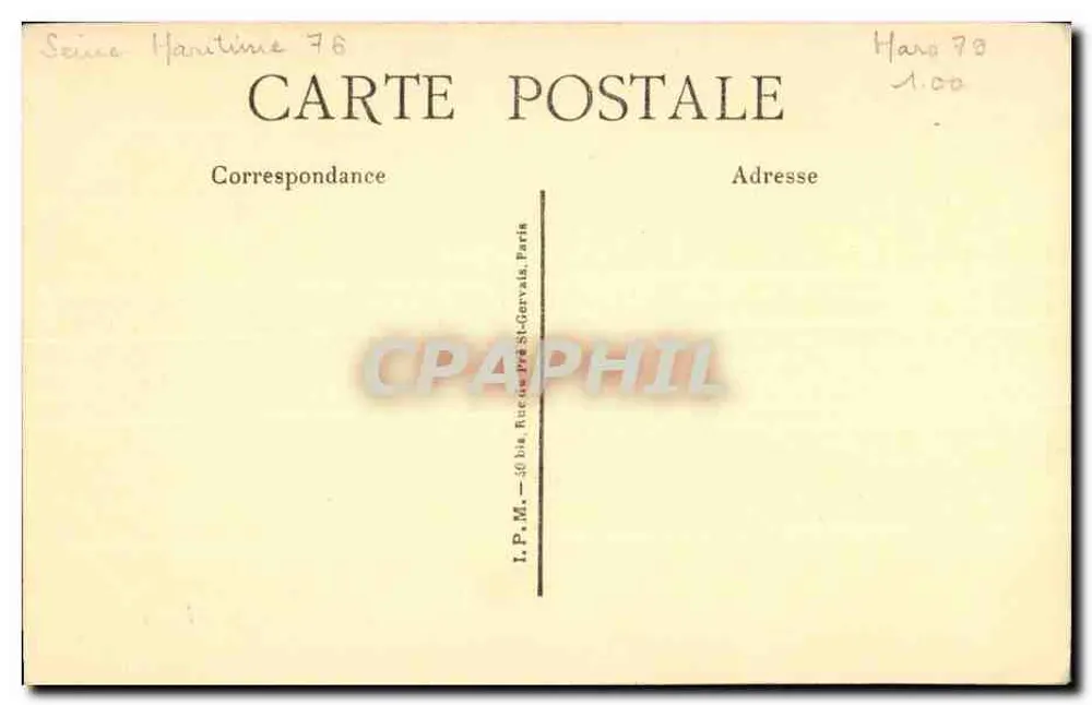 Rouen — A rua St-Romain — Edição M. 1 - Verso