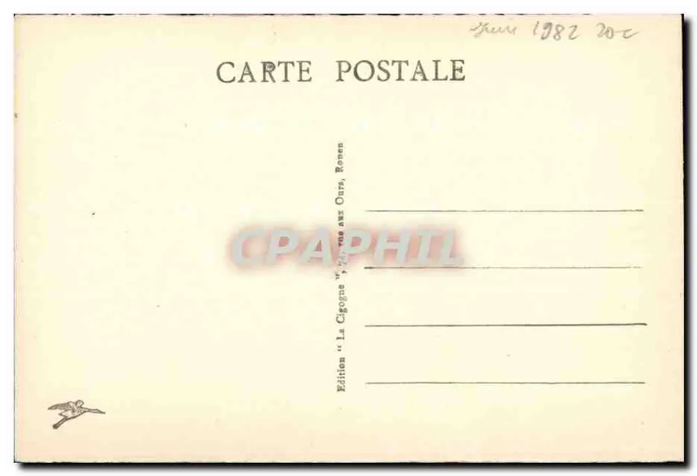 Rouen - O Monumento da Vitória — editor La Cigogne, n° 200 - Verso