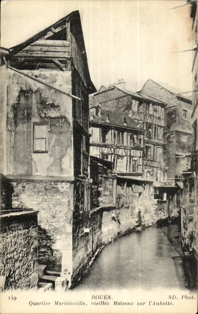 Rouen — Viertel Marlainville, alte Häuser an der Aubette — ND. Fotografie n°149 - Vorderseite