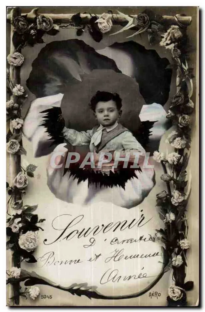 Enfant — Souvenir d'Ami — Aéro, n°5045 - Recto