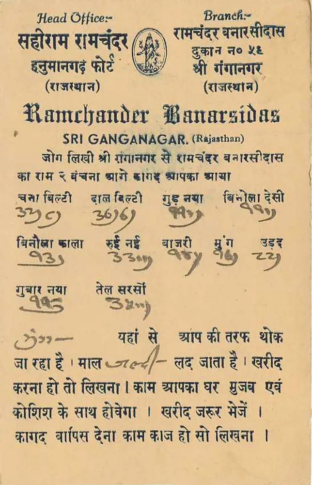 Jawahar Bazar — Jaipur — editor Ramchander Banarsidas - Verso