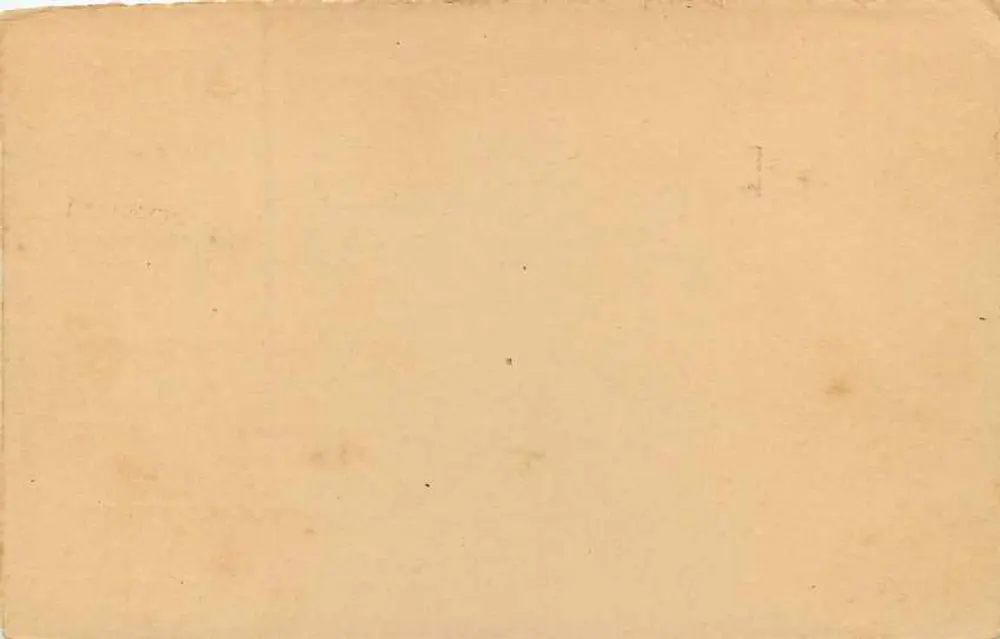 Carta postal indiana — sobrecarregada a 6 paise — editor não visível - Verso