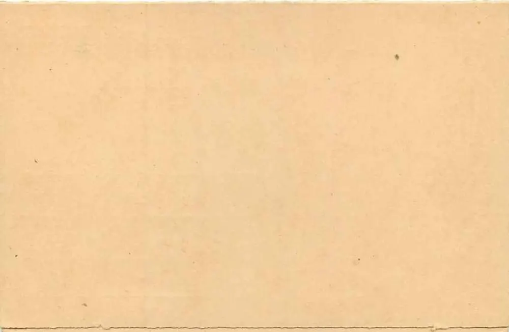 Carta postal indiana — espécime — editor não visível - Verso