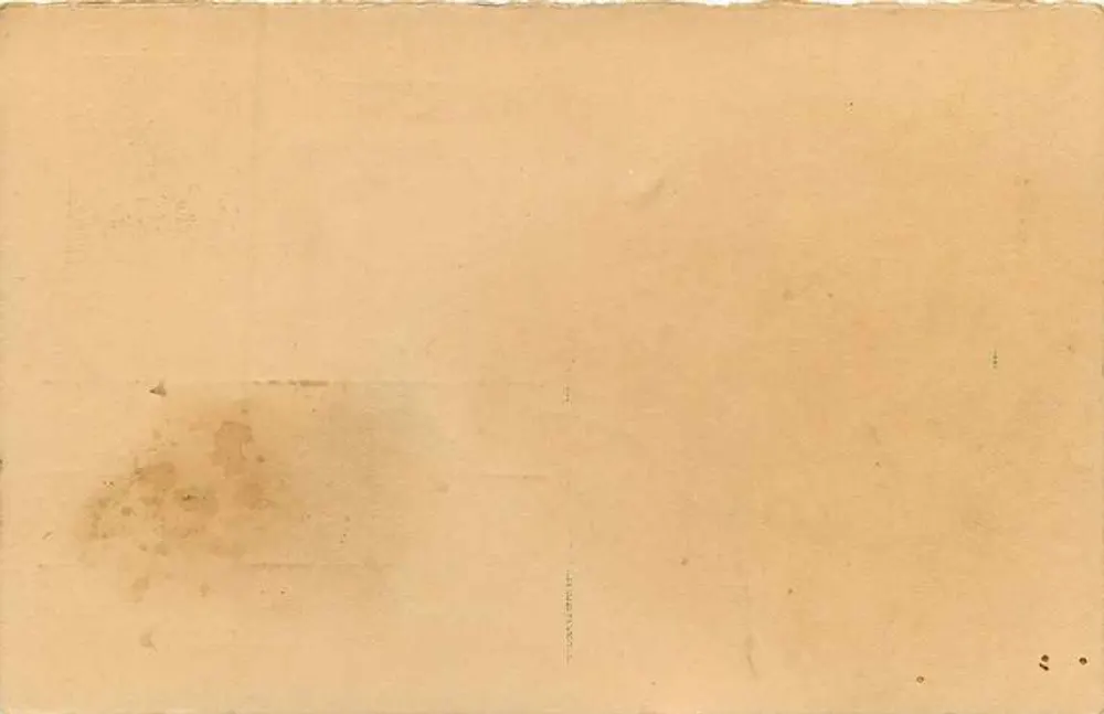 Carta postal indiana — texto em hindi e inglês — selo 5 N.P. India - Verso