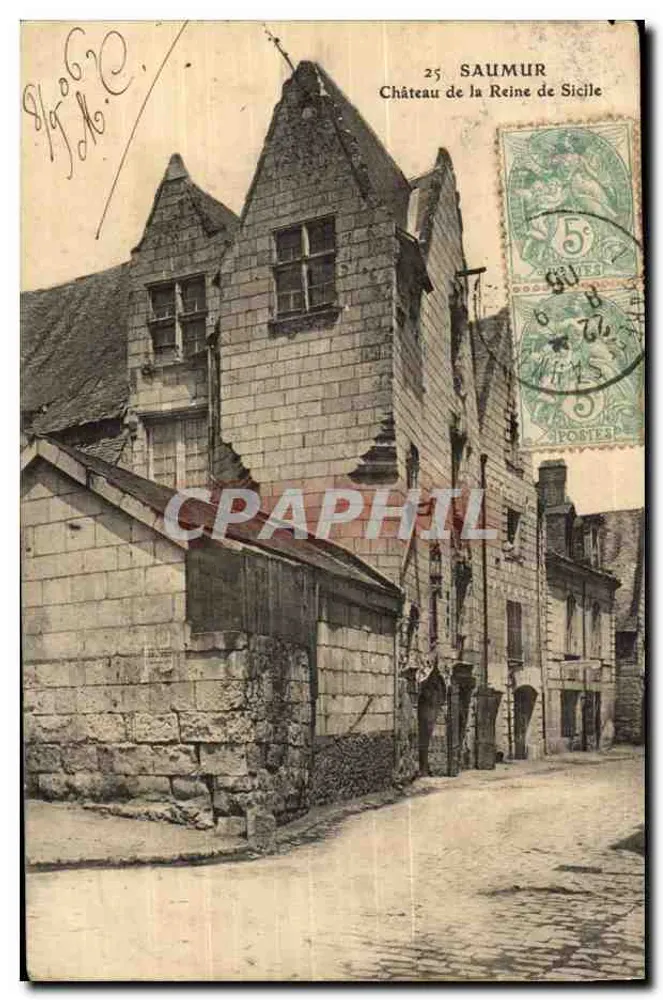 Saumur — Château de la Reine de Sicile — éditeur inconnu, n° 25 - Recto