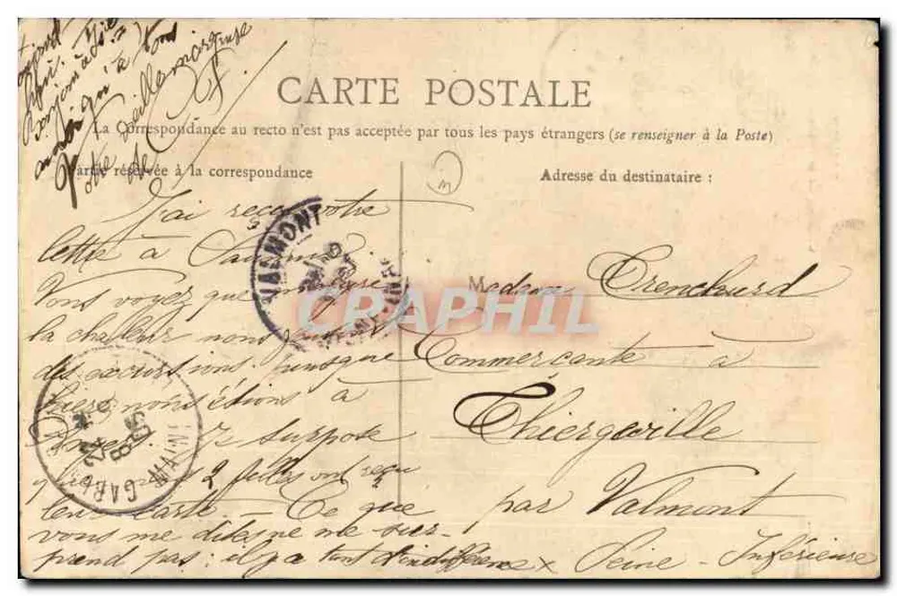 Saumur — Château de la Reine de Sicile — éditeur inconnu, n° 25 - Verso