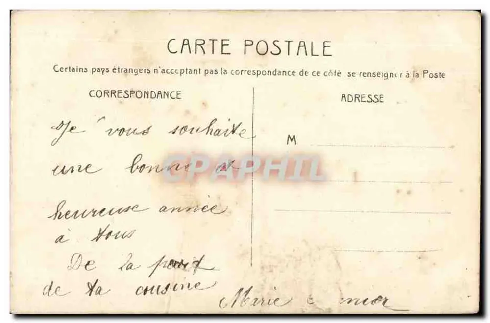 Fille entourée de fleurs — Souvenir d'amitié — Éditeur non visible - Verso