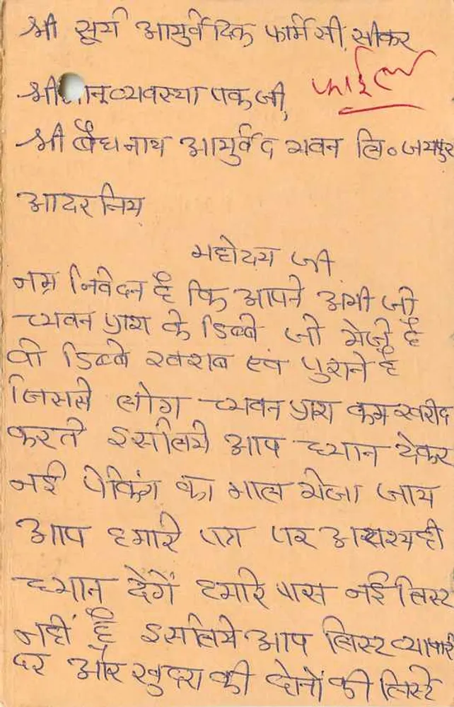 Jaipur — antieke ansichtkaart met tijgerstempel — uitgever niet zichtbaar - Achterkant