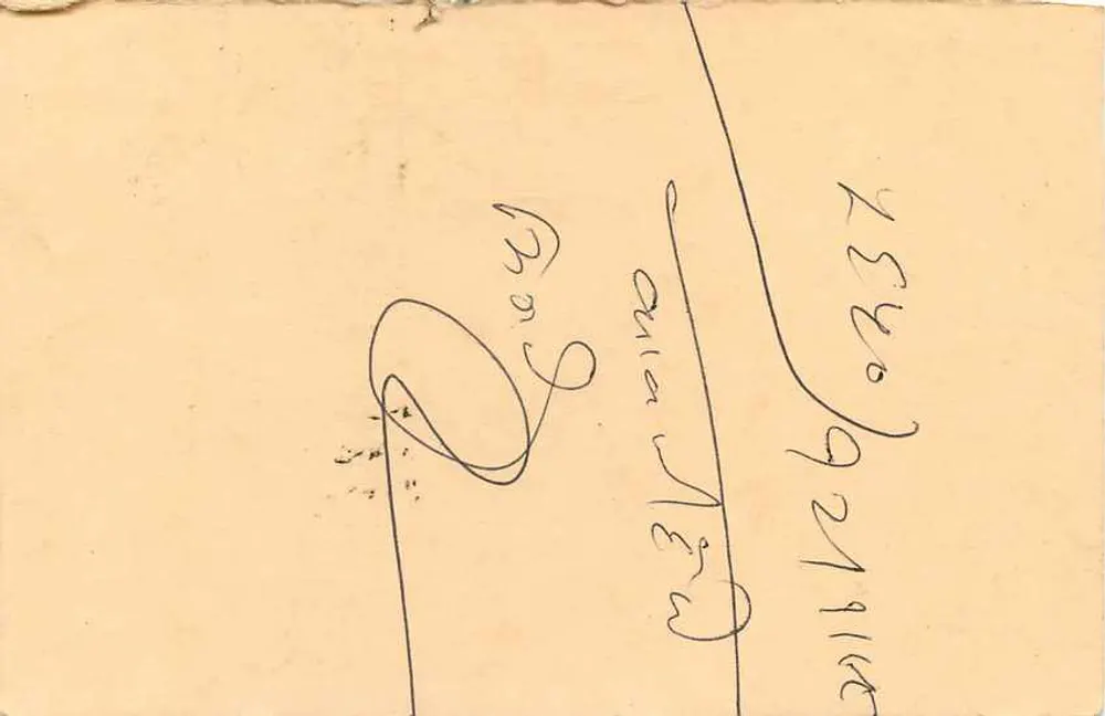 Indian postcard — tiger stamp — cancellation KOLKATA - Back