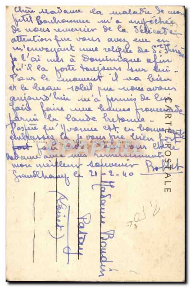 Junge Mädchen von Plougasnét-Daoulas — Finistère — Meine süße Bretagne — 46 - Rückseite