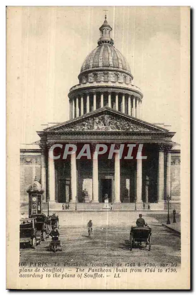 Paris — Le Panthéon reconstruit de 1764 à 1790, sur les plans de Soufflot — LL - Recto