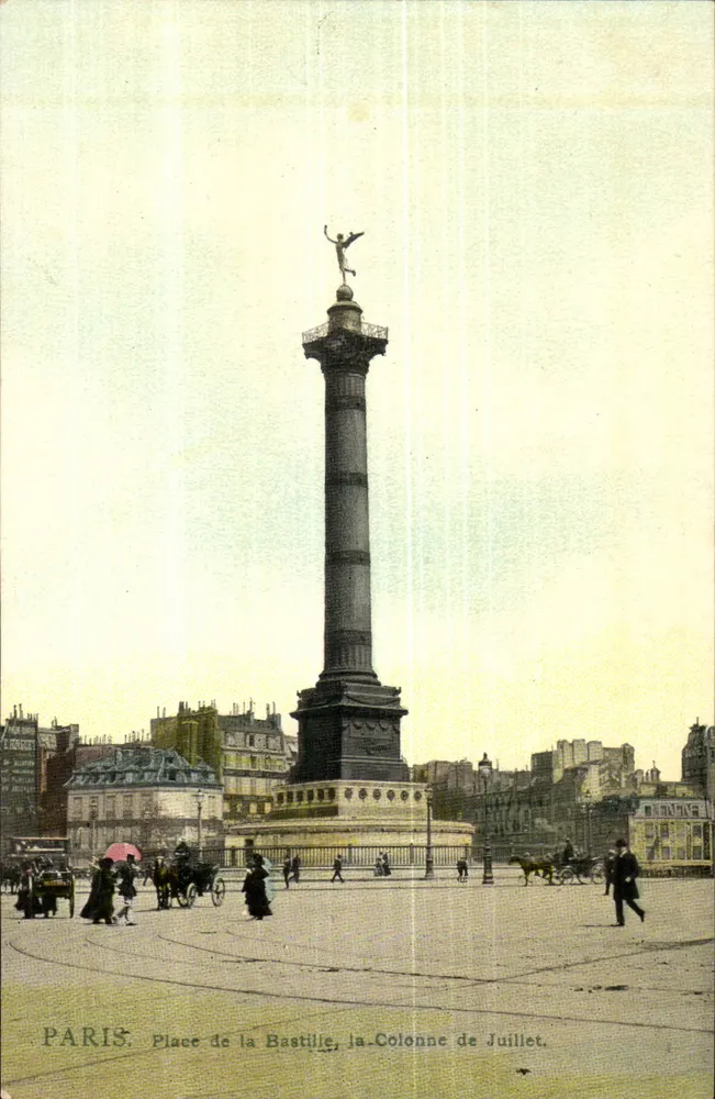 Paris - Place de la Bastille, die July-Säule — Verlag Dergina - Vorderseite