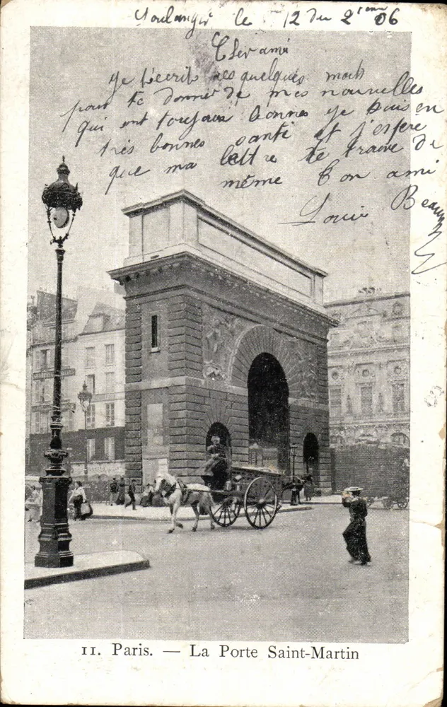 Paris — La Porte Saint-Martin — Collection du Petit Parisien, N°11 - Front