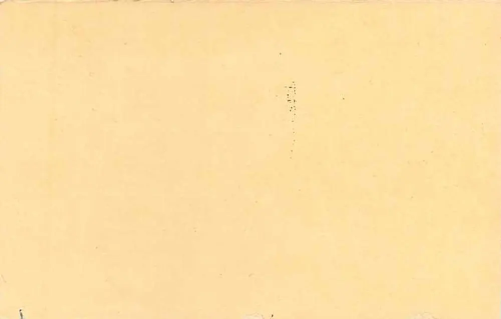 Carta postal de resposta indiana — selo tigre 15 p — destinatário para S/o Shri Devendra Singh, Jhunjhunu, Rajasthan - Verso