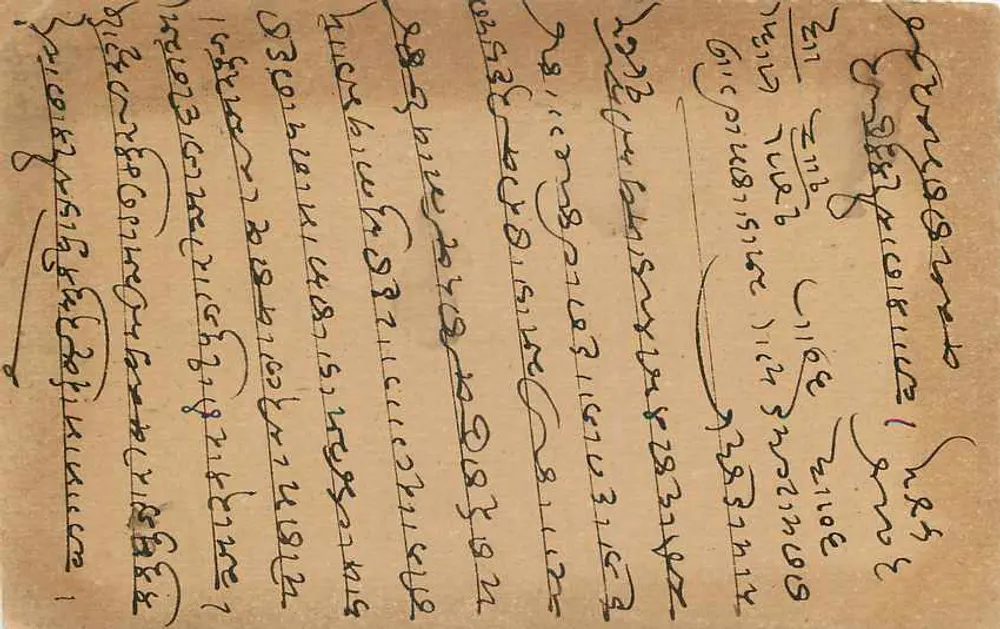 Nagaur — Indian postcard dated January 10, 1919 — Indian publisher - Back