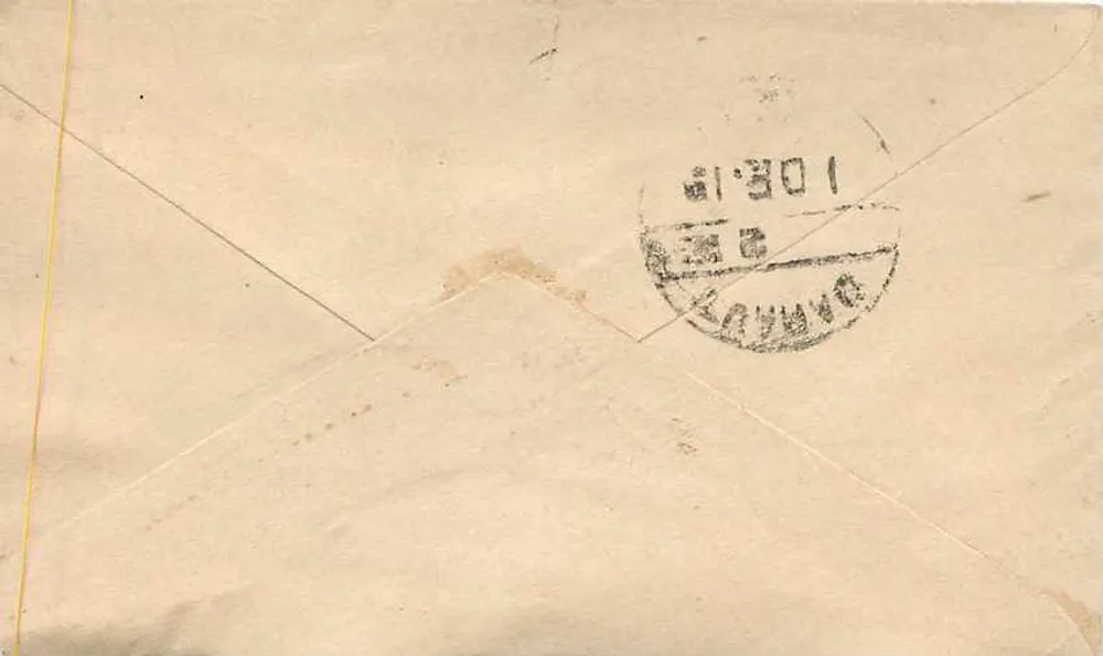 Baraut — carta postal enviada em torno de 1930 — editor desconhecido - Verso