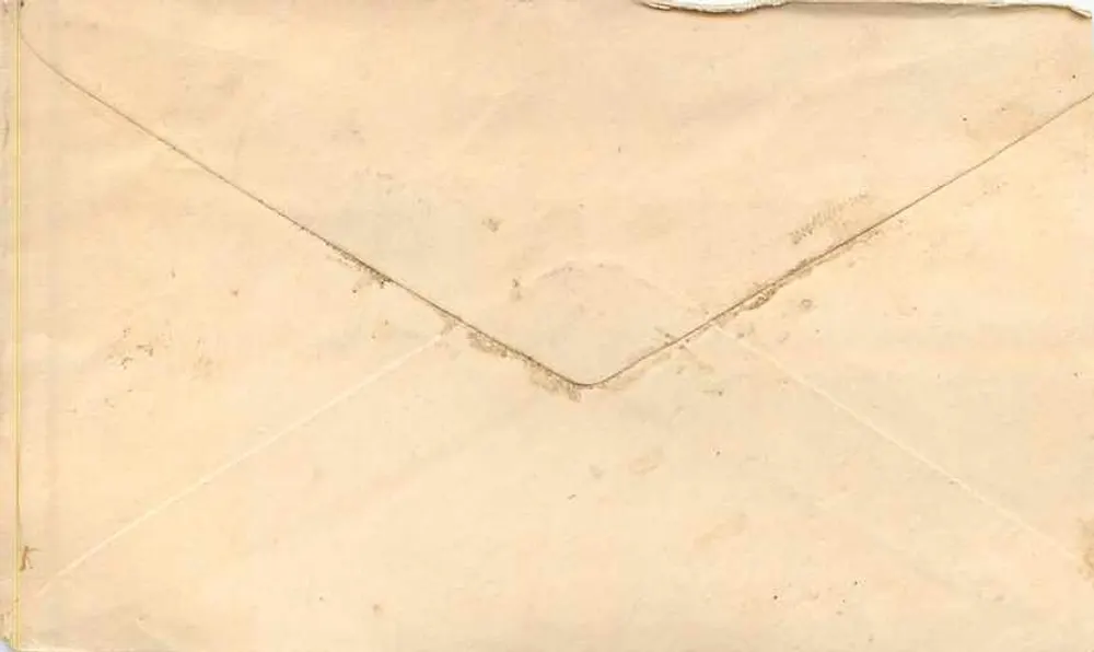 Carta postal enviada de Shahar — 3 de março de 1922 — destinada a Sugunchand em Chironjilall, P. Bursaat - Verso