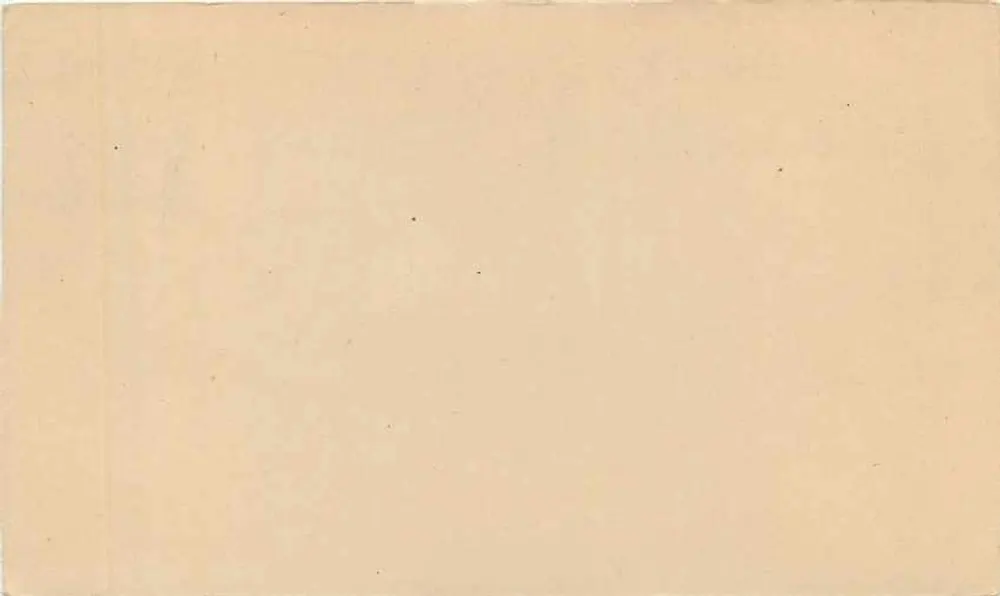 Travancore-Cochin — Carte postale officielle — Département des Postes et Télégraphes - Verso