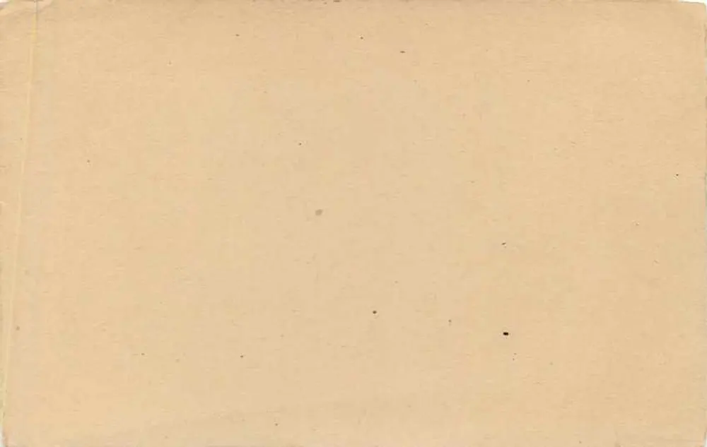 Carta postal dos Dominions do Nizam — editor desconhecido - Verso