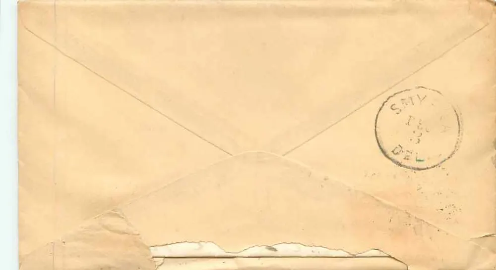 New York — Lettre à John Anthony à Smyrna — WM. L. ALLEN & CO., Produce Commission Merchants, No. 104 Warren Street - Verso