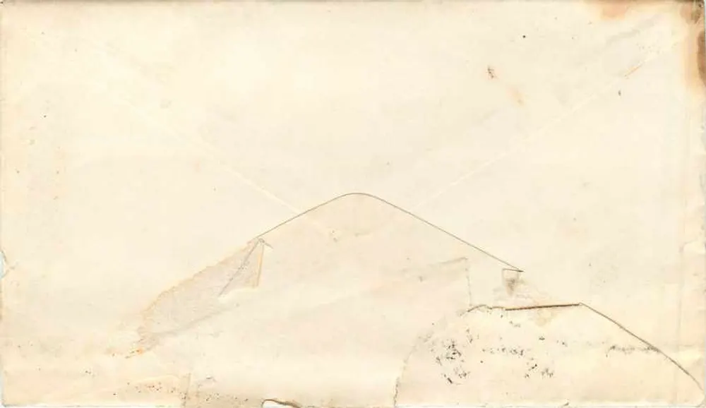 Vue de montagnes — dessin simple — sans éditeur ni numéro visible - Verso
