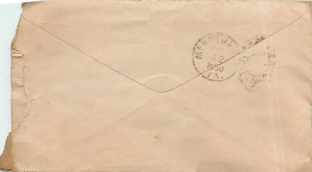 Parkesville — Pennsylvanie — enveloppe postale datée de 1890 - Verso