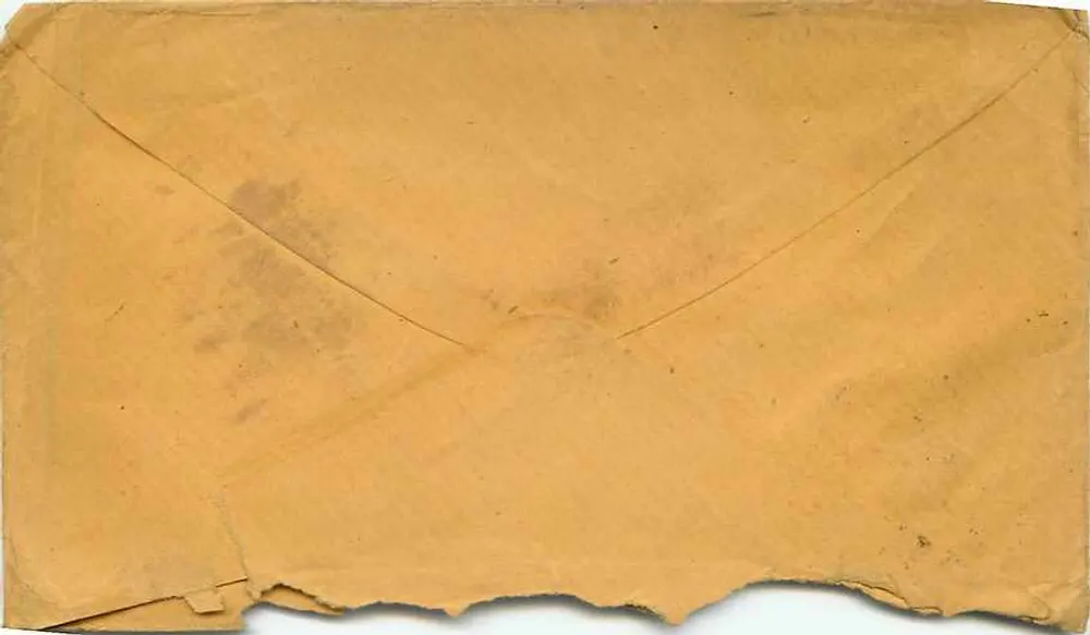 Enveloppe postale — Missouris — timbre 3 cents et cachet de Louisbourg, 31 août 1859 - Verso