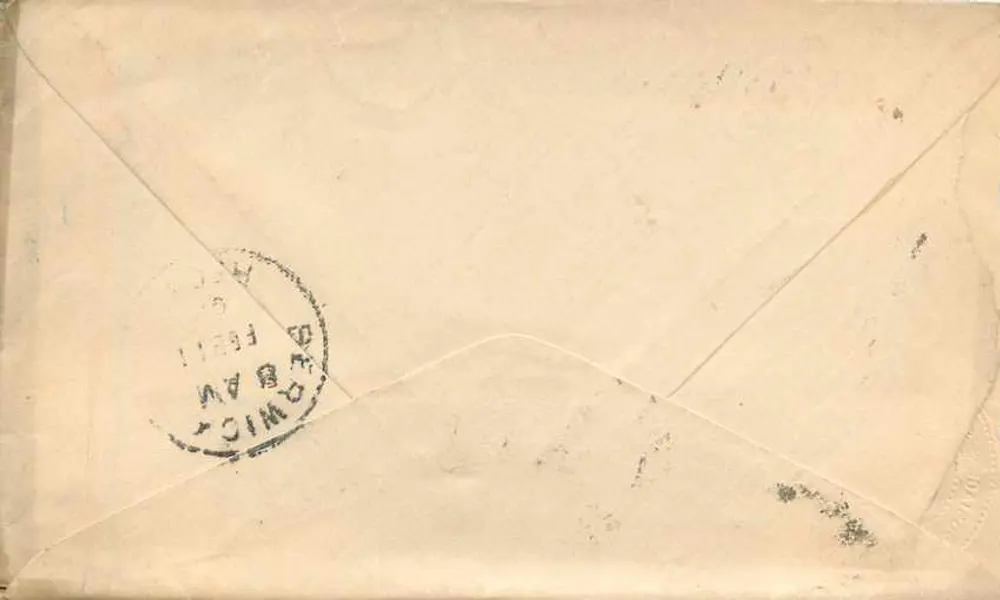 Centraalstation Centre Road — Pennsylvania — Antieke ansichtkaart met 2 cent postzegel van de Verenigde Staten - Achterkant
