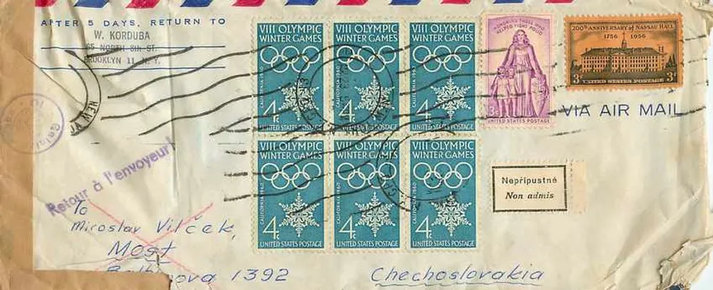 VIII. Winterolympiade — Brooklyn — Vereinigte Staaten — 1960 - Vorderseite