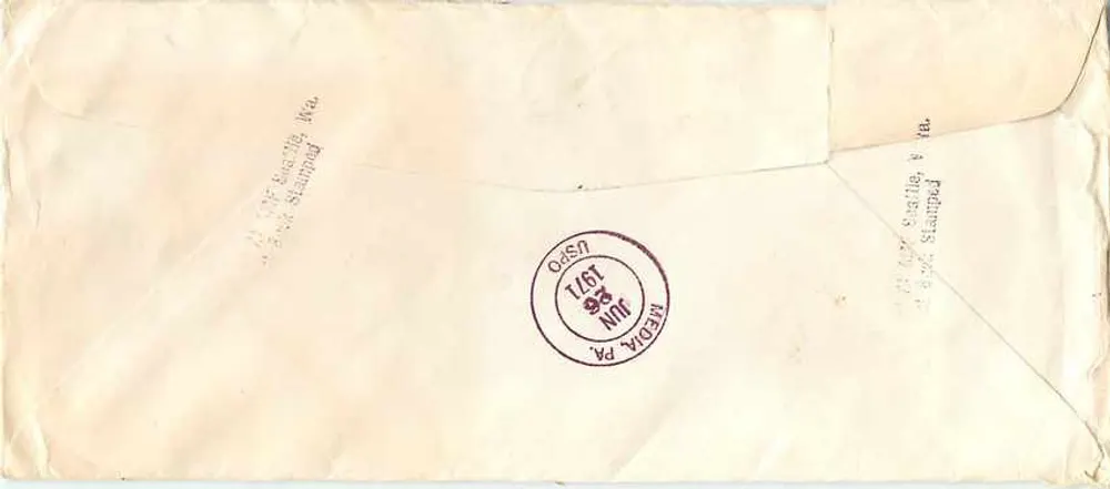 Fairbanks, Alaska — Enveloppe aérienne enregistrée vers 1963 — Rogers Travel Service - Verso