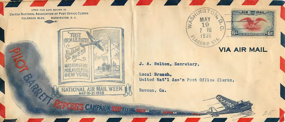 National Air Mail Week — Washington D.C. — United States Post Office - Vorderseite