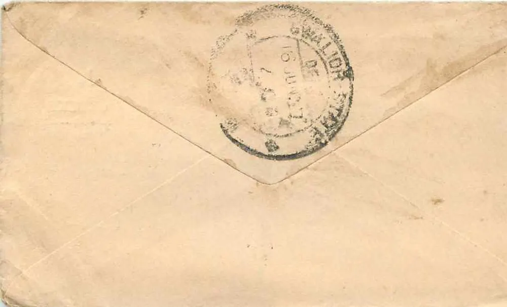 Walloir — carta postal com selo e carimbo postal — editor não identificado - Verso