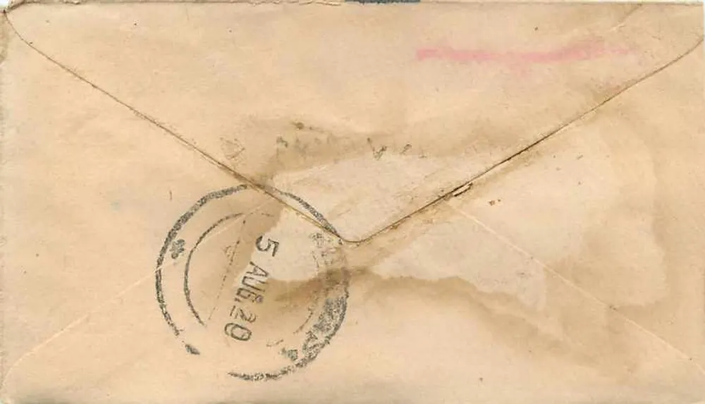 Gangapur - Gwalior — carta postal com selo e carimbo de Gwalior - Verso