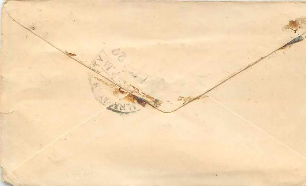 Gwalior — carta postal com carimbo e selo postal — editor não identificado - Verso