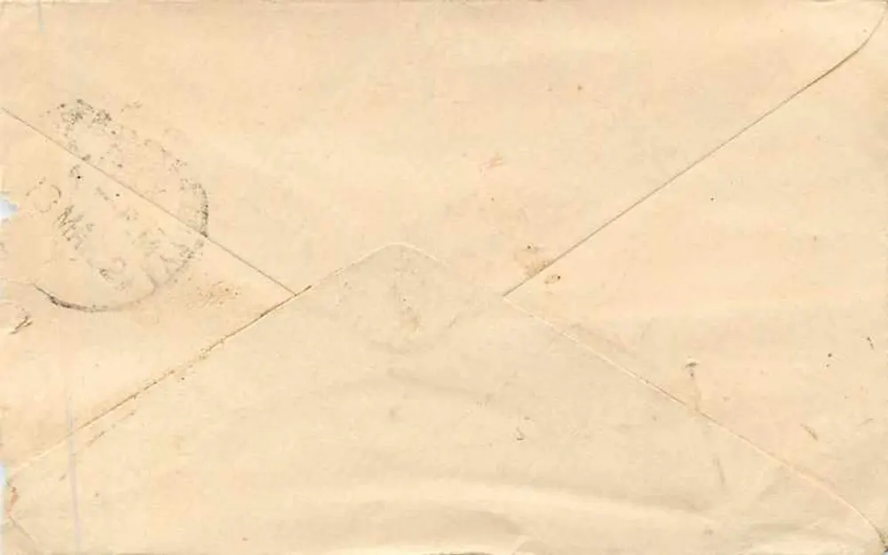 Gwalior — carta postal com selo verde Half Anna — editor Gwalior - Verso