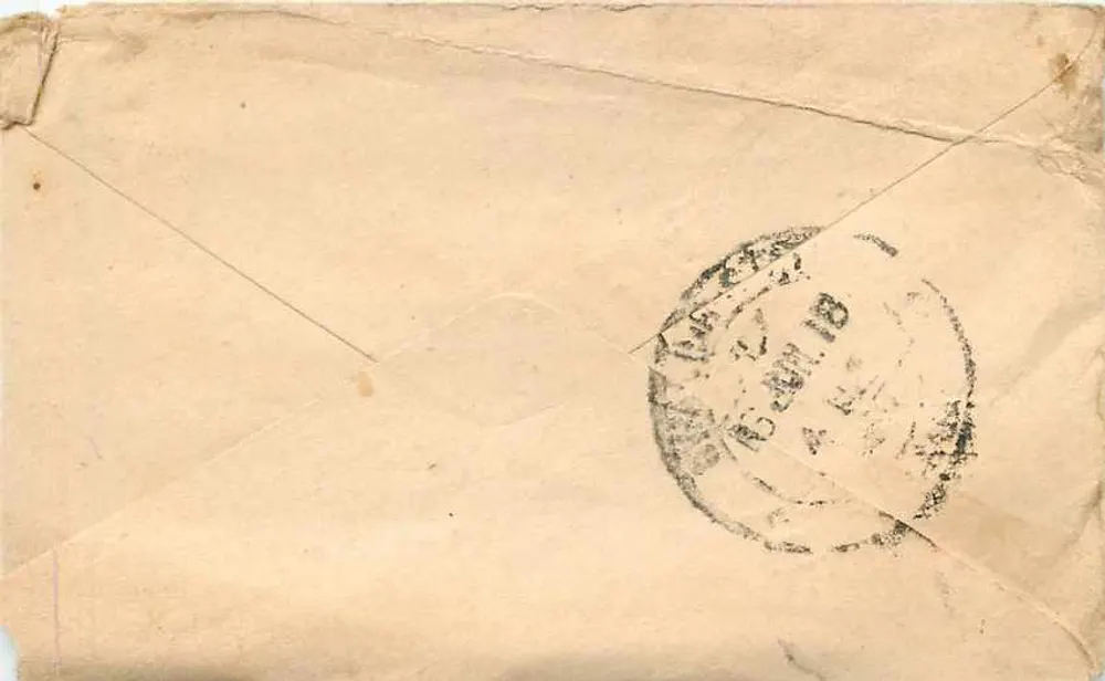 Gwalior — cartão postal com selo da Índia — editor indeterminado - Verso