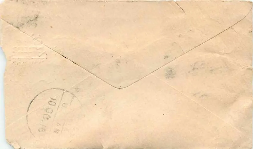 Panna — Índia — carta postal com selo e carimbo de Gwalior - Verso