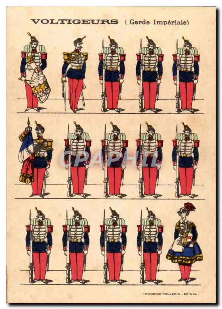 Voltigeure (Kaiserliche Garde) — militärische Illustration — Imagerie Pellerin - Épinal - Vorderseite