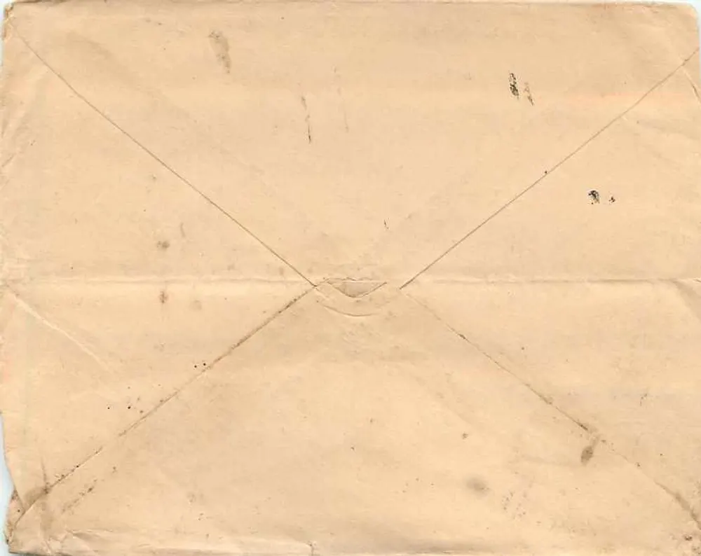 Khalapur, Índia — carta para Khalapurupatan — selo e carimbo de Alma, Índia - Verso