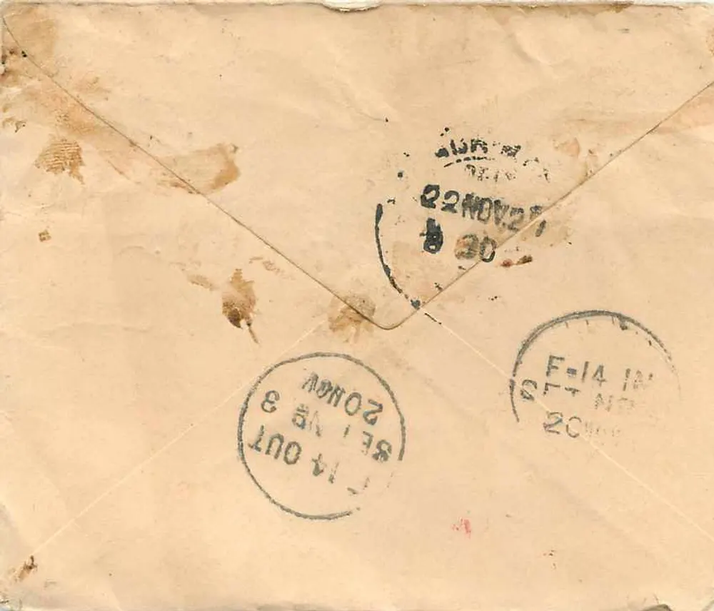 Nafar — Gwalior — 1914 — selo 1 anna - Verso