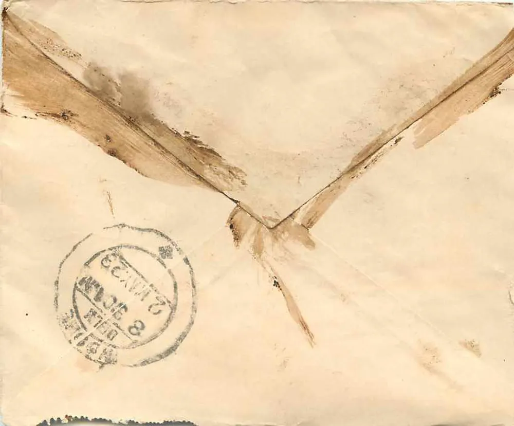 Indore City — carta postal com carimbo da Índia Britânica — editor indeterminado - Verso