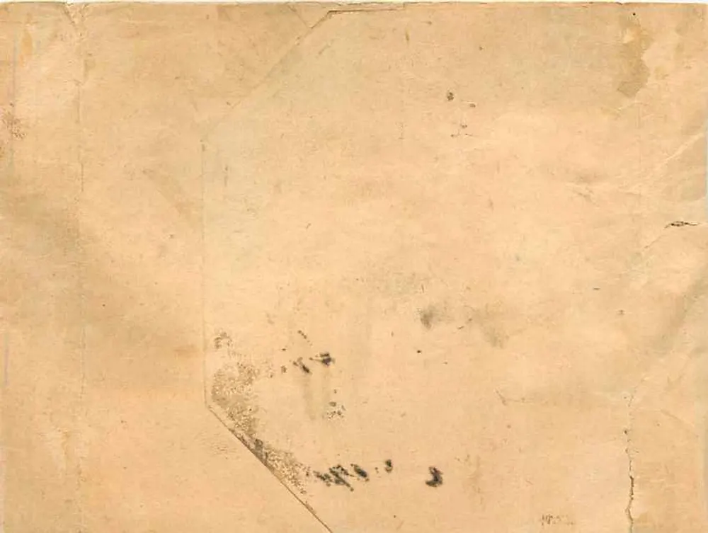 अर्जेंटीना गणराज्य — 1/2 सेंटावो का मुद्रा — मुद्रित पाठ और हाथ से लिखी ईमेल पता - पीछे