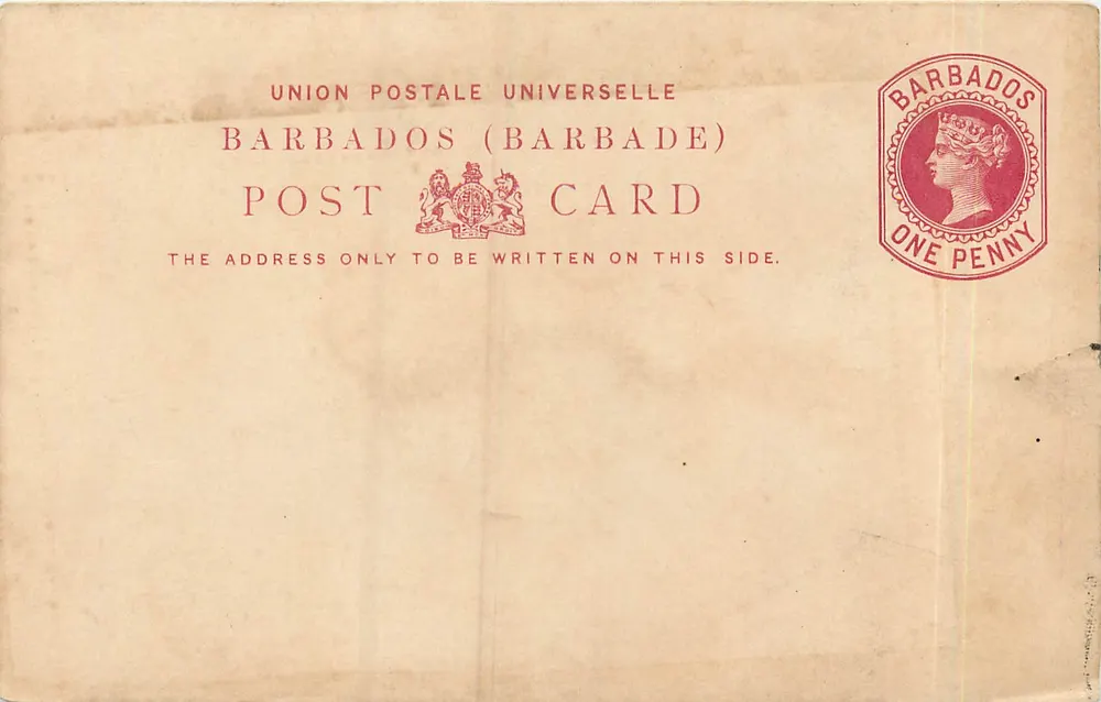 Barbados — antieke ansichtkaart — onbekende uitgever, serie-nummer niet zichtbaar - Voorkant