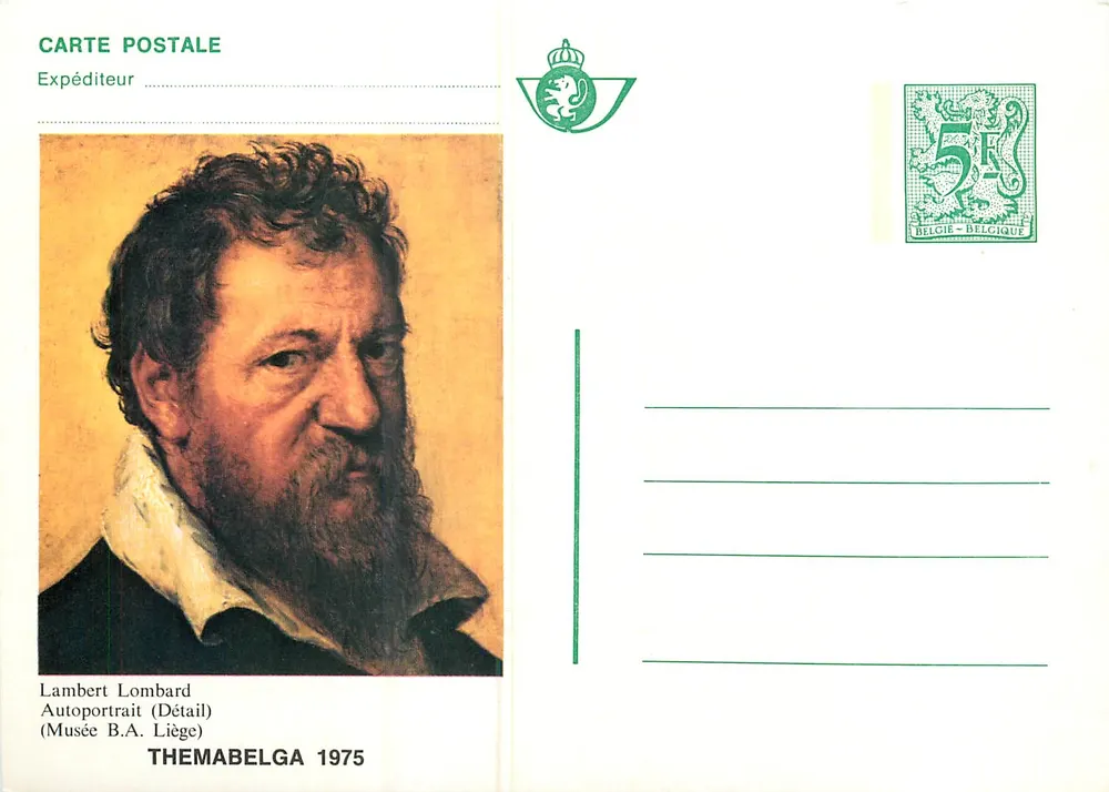 Autoportrait de Lambert Lombard — détail — THEMABELGA 1975 - Recto