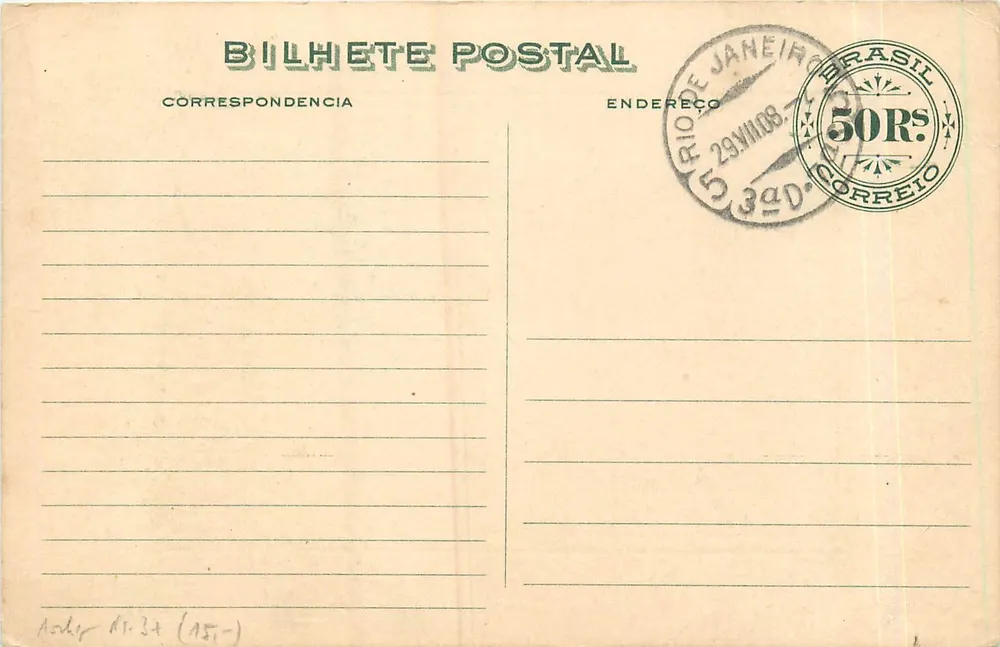 Brasilianische Nationale Ausstellung 1908 — Rio de Janeiro — Verlag Correios - Vorderseite